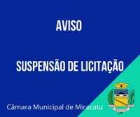 Aviso de Suspensão de Licitação