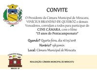 Câmara Municipal de Miracatu apresenta o Cine Câmara