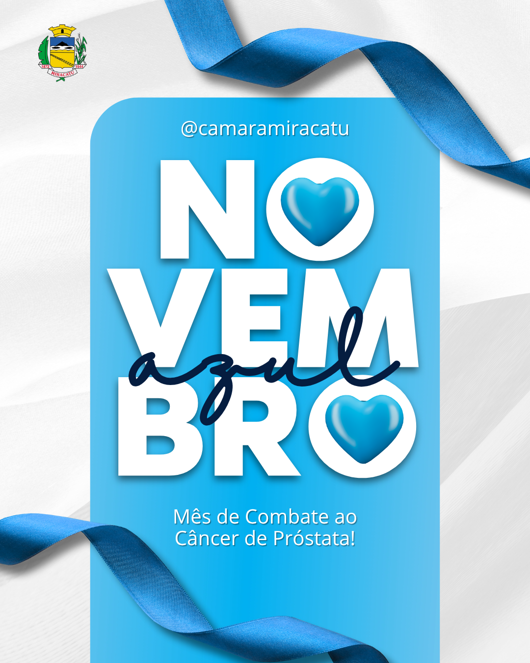 Câmara Municipal de Miracatu reforça campanha Novembro Azul na prevenção ao câncer de próstata