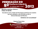 Convite - Premiação do 8º Concurso Literário Convite - Premiação do 8º Concurso Literário