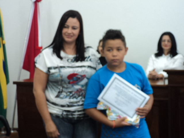 Aluno com texto selecionado