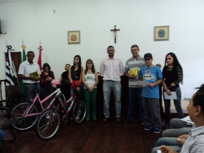 Alunos premiados em 1º lugar