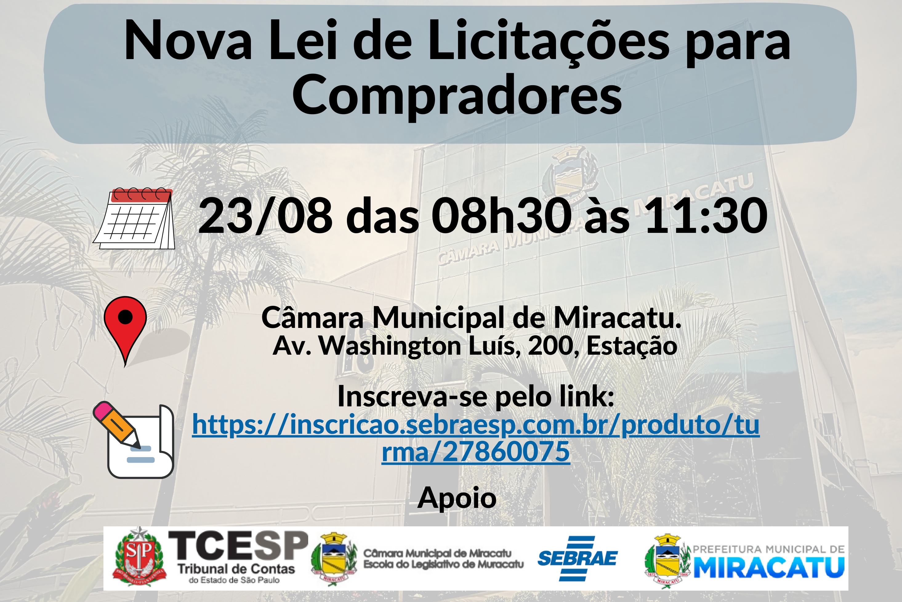 Evento Nova Lei de Licitação para Compradores