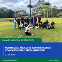 Formação, troca de experiências e conexão com o meio ambiente!