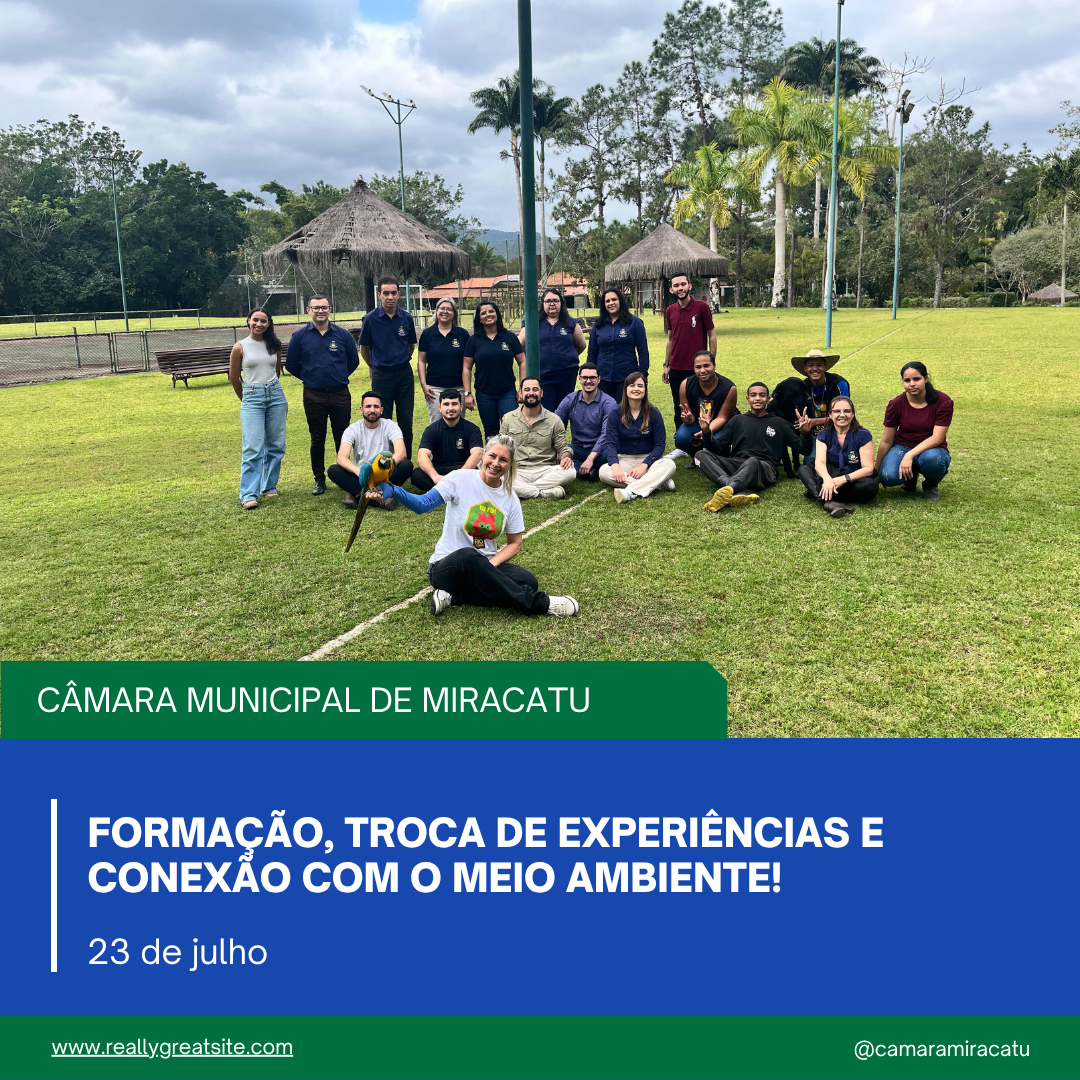 Formação, troca de experiências e conexão com o meio ambiente!