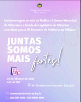 III Encontro de Mulheres na Política