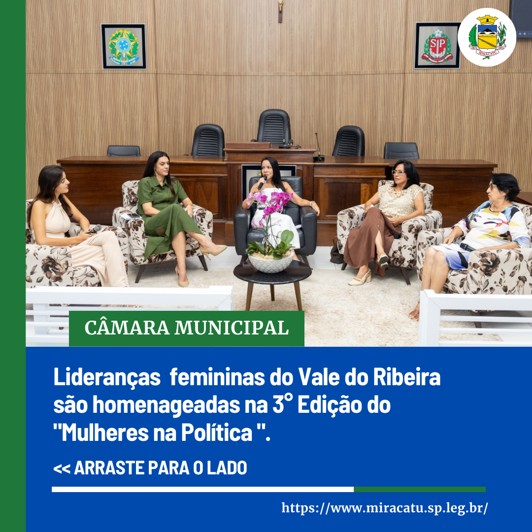 Mulheres de Miracatu são homenageadas em evento na Câmara Municipal