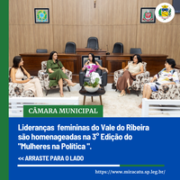 Mulheres de Miracatu são homenageadas em evento na Câmara Municipal