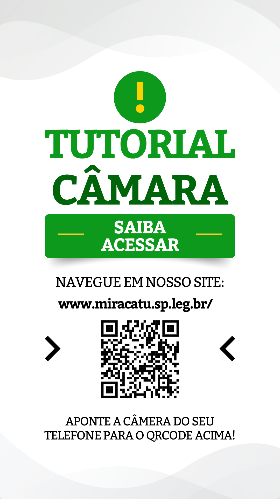 SAIBA ACESSAR O SITE DA CÂMARA MUNICIPAL DE MIRACATU